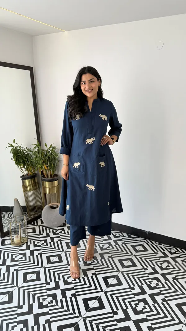 Gaja_Blue_Kurta_Pants