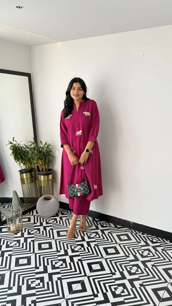 Gaja_Magenta_Kurta_Pants
