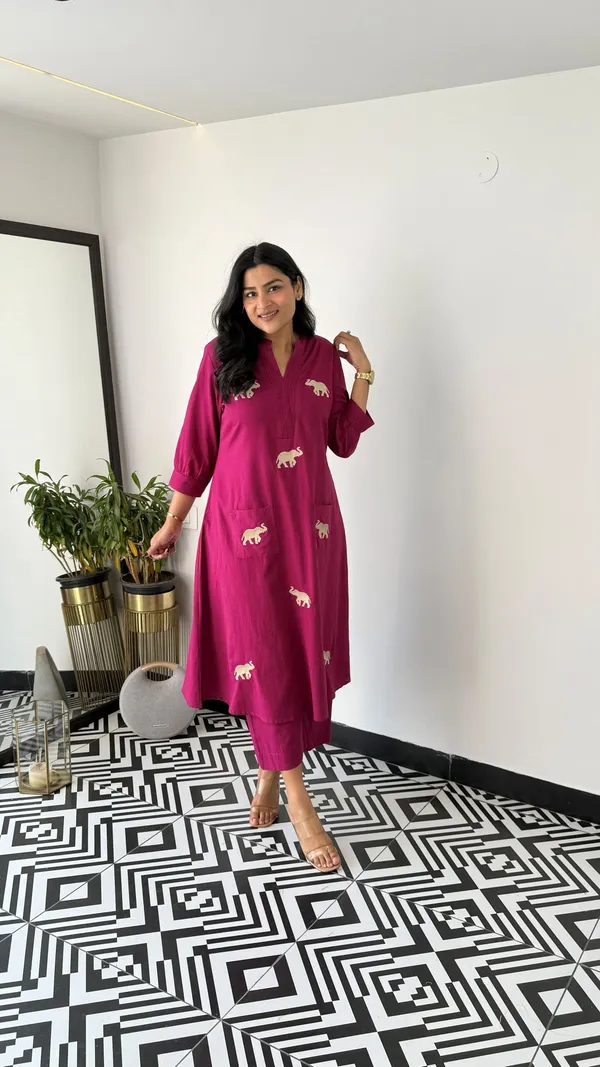 Gaja_Magenta_Kurta_Pants