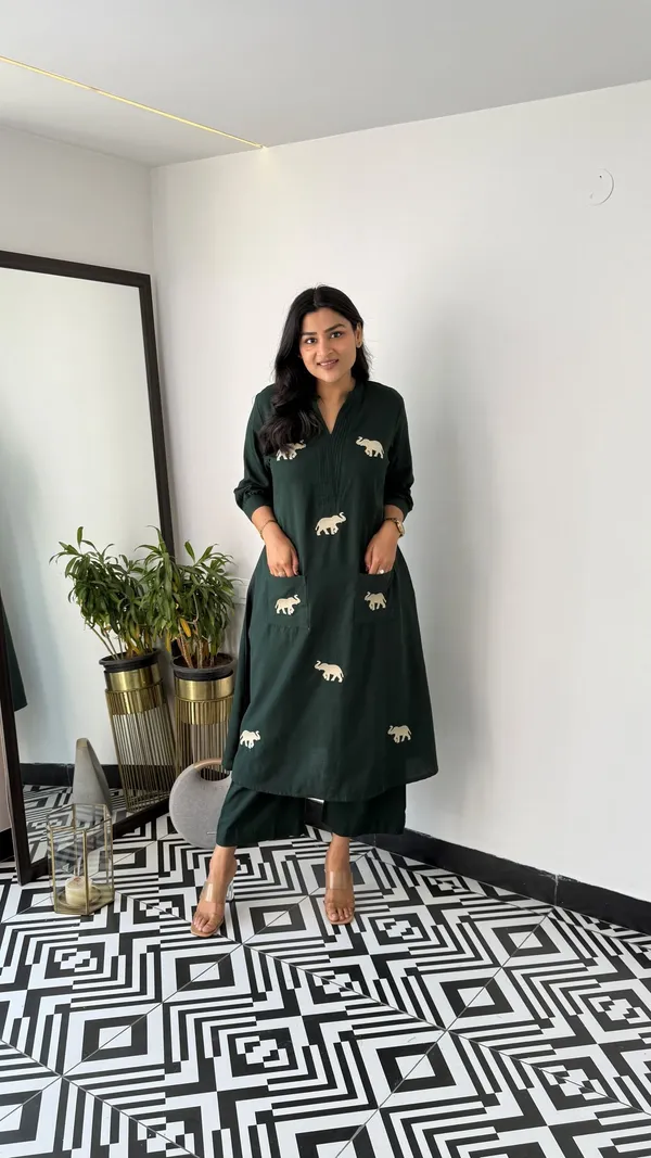 Gaja_Green_Kurta_Pants