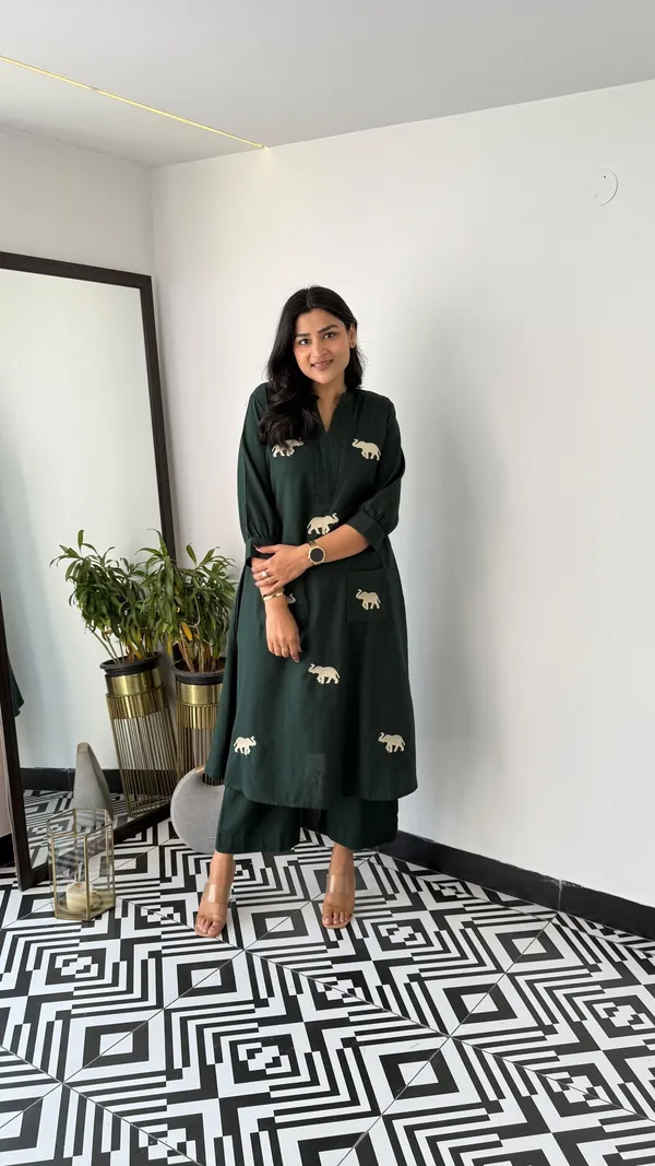 Gaja_Green_Kurta_Pants