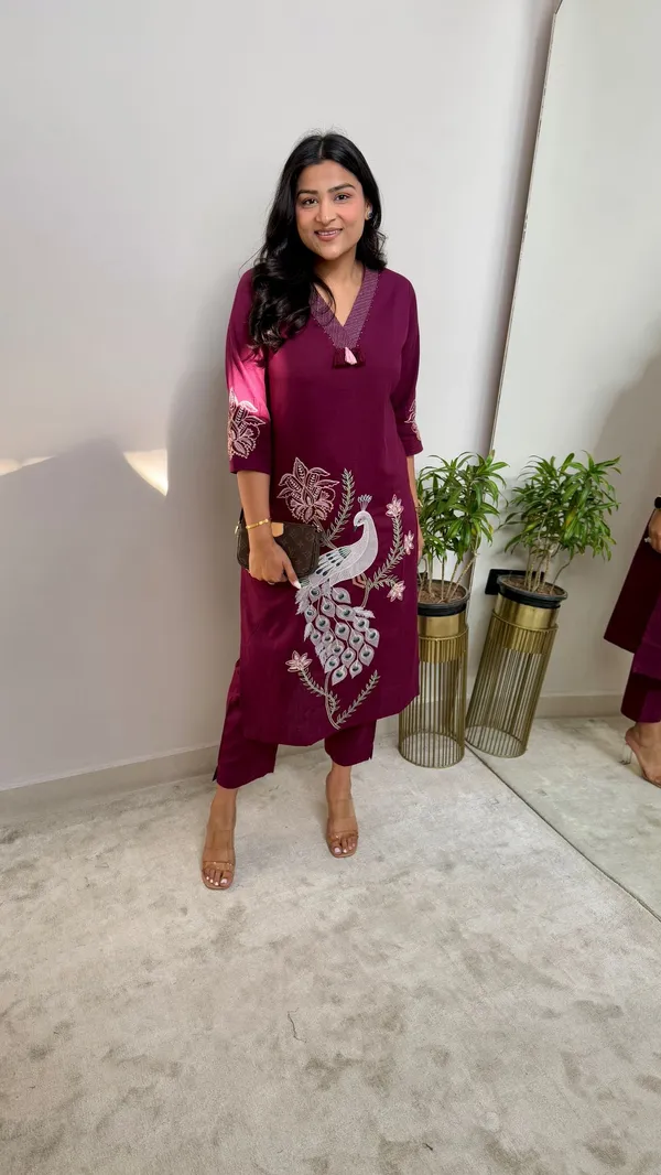 Mayur_Maroon_Kurta_Pants