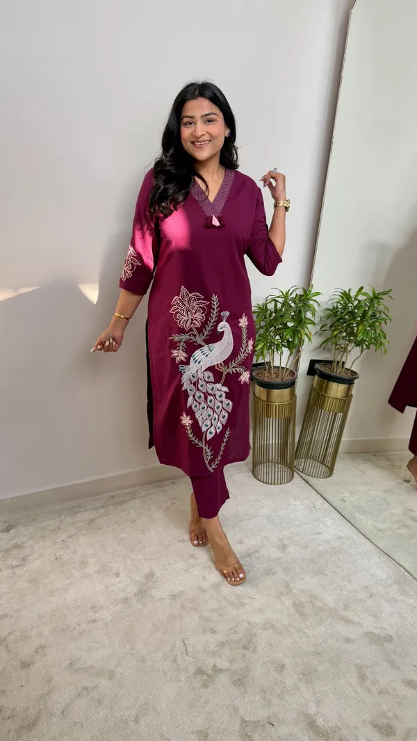 Mayur_Maroon_Kurta_Pants