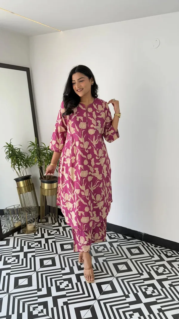 Bloom_Magenta_Kurta_Pants