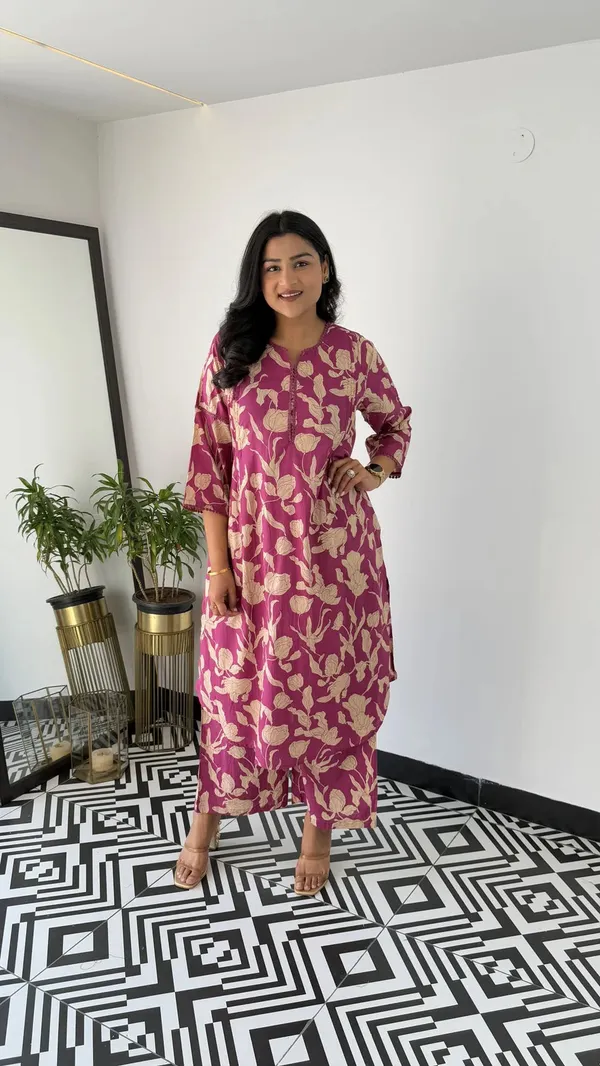 Bloom_Magenta_Kurta_Pants