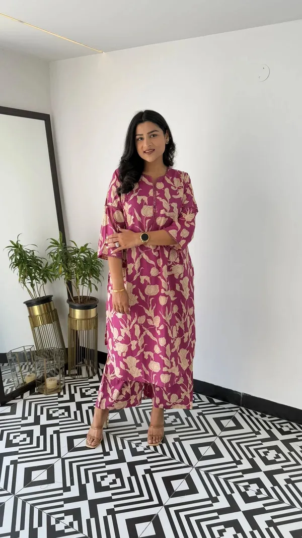 Bloom_Magenta_Kurta_Pants