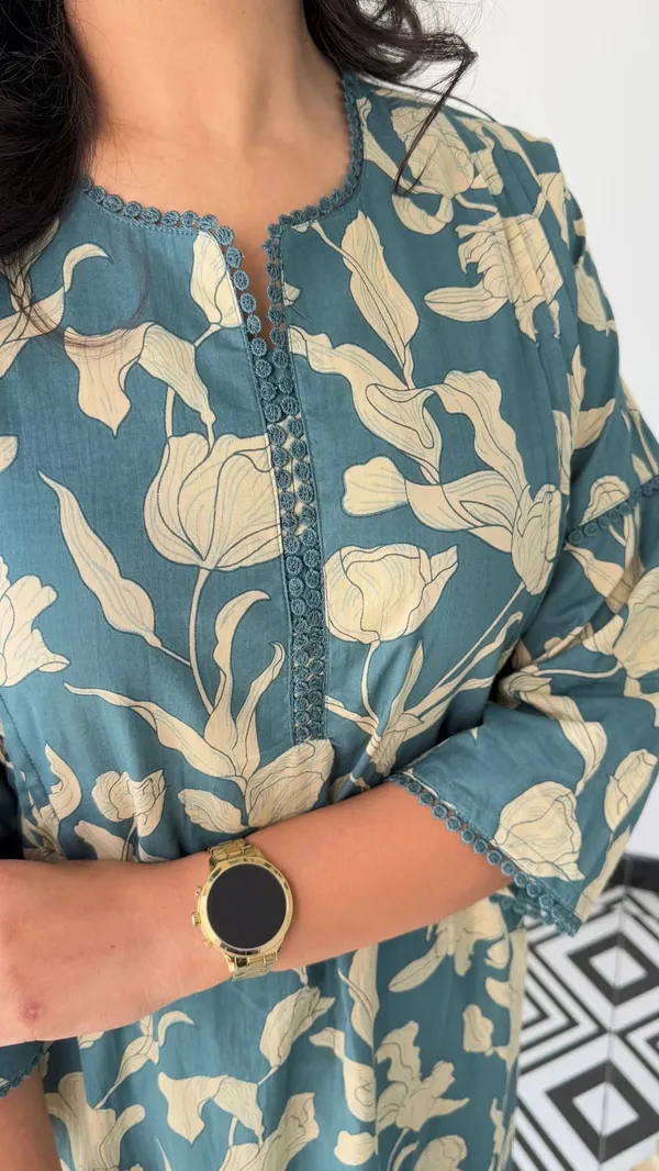Bloom_Turquoise_Kurta_Pants