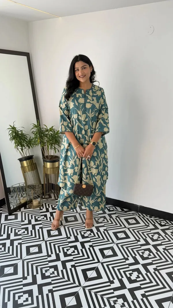 Bloom_Turquoise_Kurta_Pants