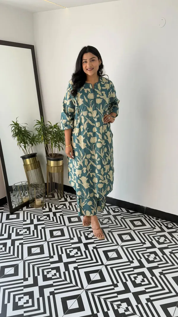 Bloom_Turquoise_Kurta_Pants