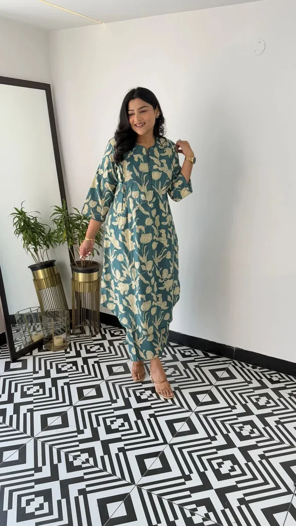 Bloom_Turquoise_Kurta_Pants