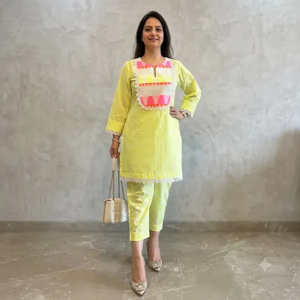 Neon_Lemon_Cotton_Co_Ord_Set_For_Women