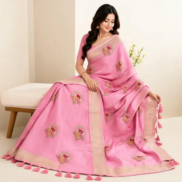 Pink_Silk_Saree_With_Floral_Motifs_For_Women