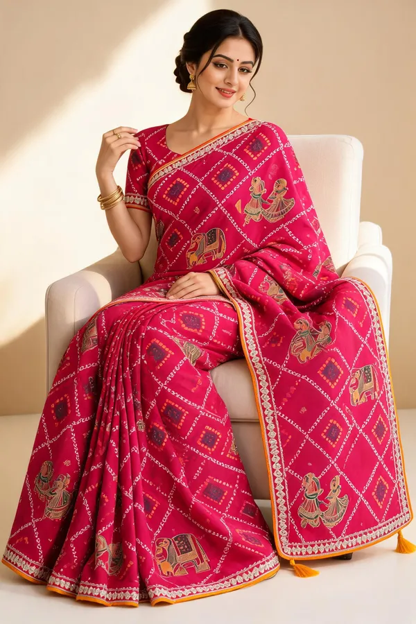 Pink_Printed_Saree_For_Women