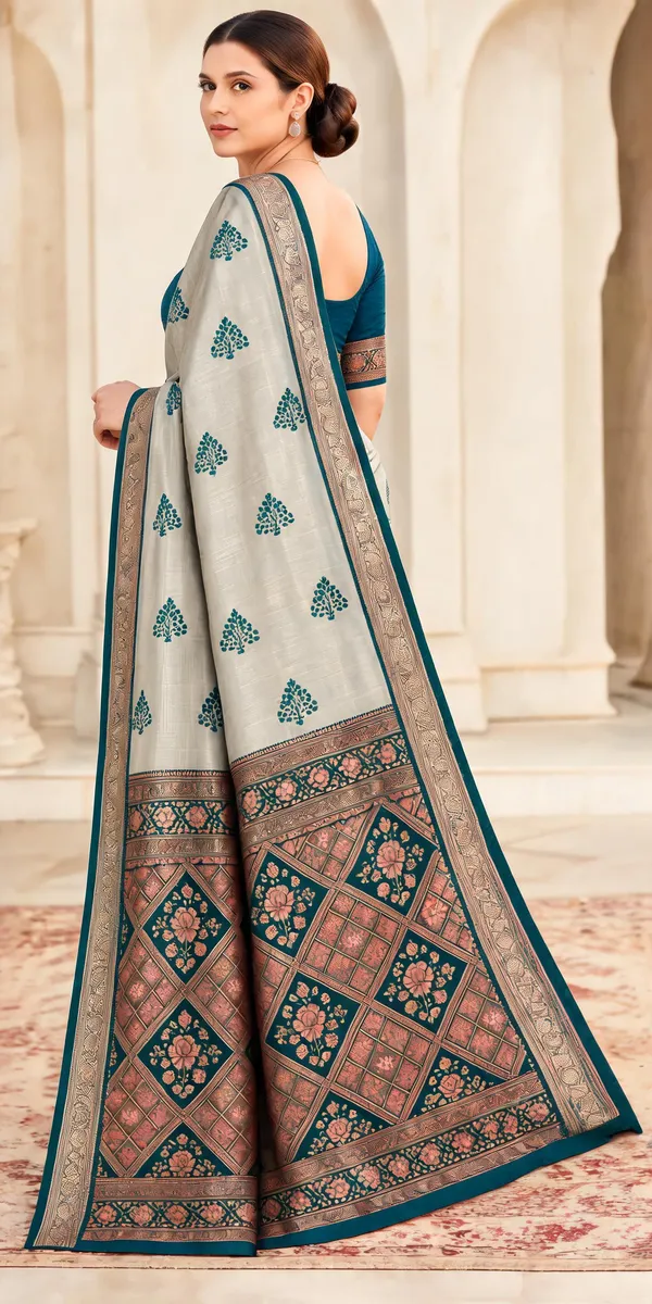 Grey_Printed_Saree_For_Women