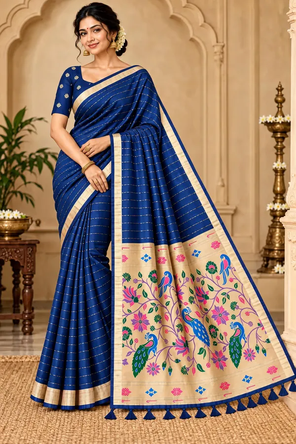 Blue_Traditional_Saree_For_Women