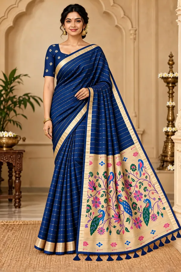 Blue_Traditional_Saree_For_Women