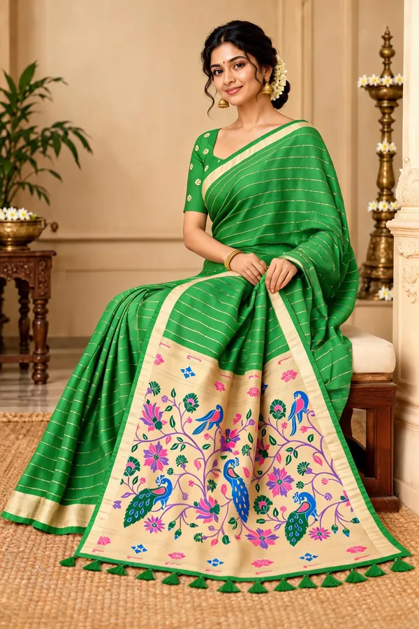 Green_Silk_Traditional_Saree_For_Women