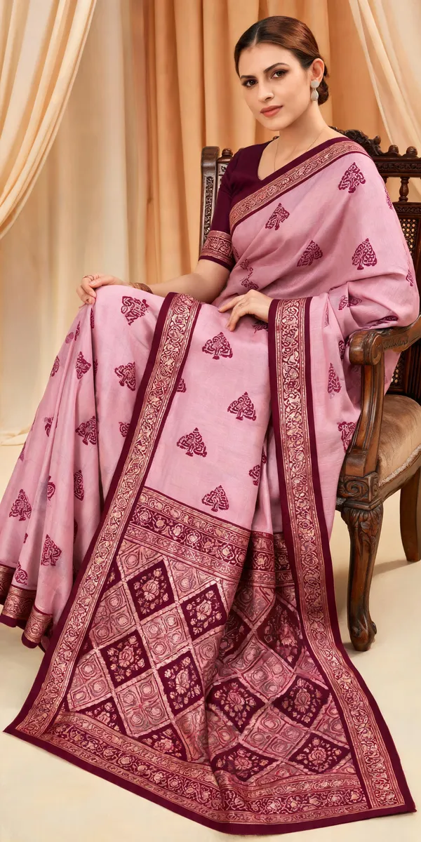 Pink_Printed_Saree_For_Women