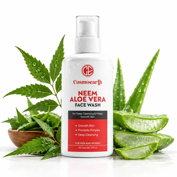 Cosmoearth_Neem_Aloe_Vera_Face_Wash_Deep_Cleansing_Smooth_Skin_Prevents_Pimples_200ml
