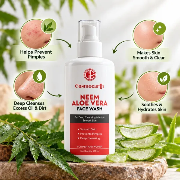 Cosmoearth_Neem_Aloe_Vera_Face_Wash_Deep_Cleansing_Smooth_Skin_Prevents_Pimples_200ml