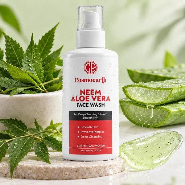 Cosmoearth_Neem_Aloe_Vera_Face_Wash_Deep_Cleansing_Smooth_Skin_Prevents_Pimples_200ml