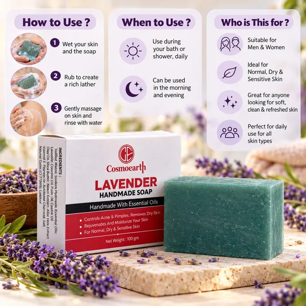 Cosmoearth_Lavender_Handmade_Soap_Reduces_Sun_Tan_Marks_100_Gm