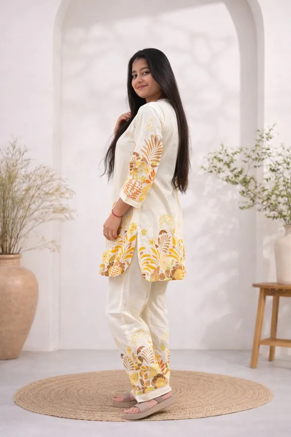 Golden_Cotton_Embroidered_Co_Ord_Set_For_Women