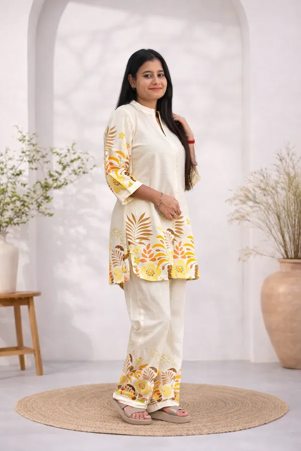 Golden_Cotton_Embroidered_Co_Ord_Set_For_Women