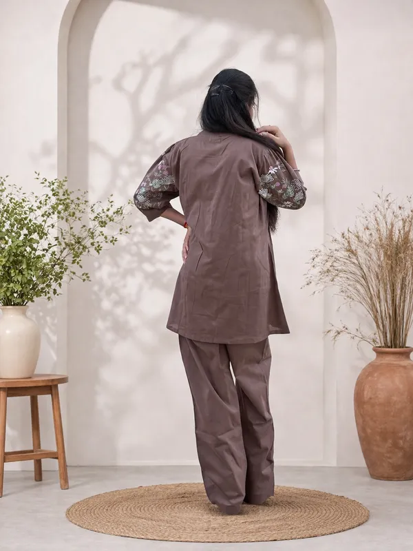 Brown_Cotton_Co_Ord_Set_For_Women
