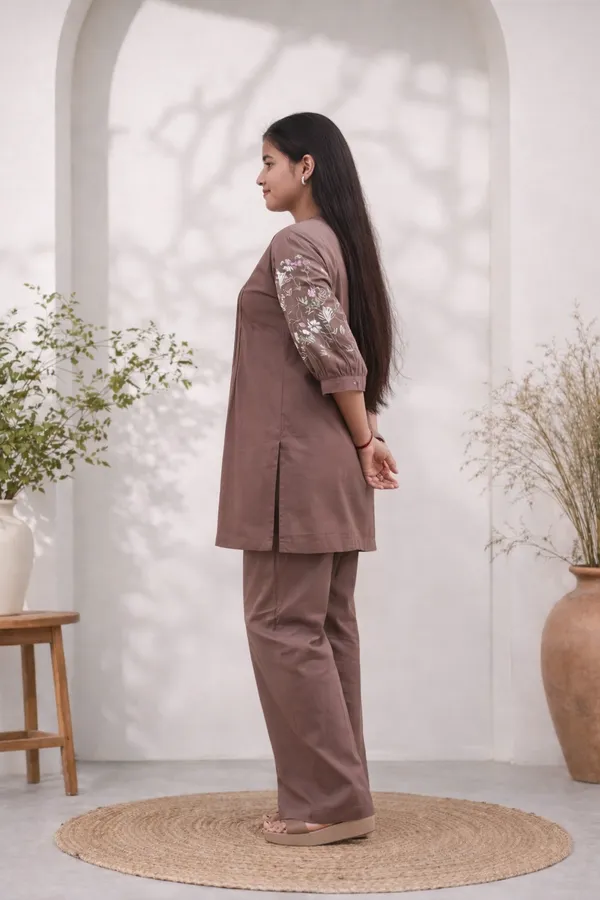 Brown_Cotton_Co_Ord_Set_For_Women