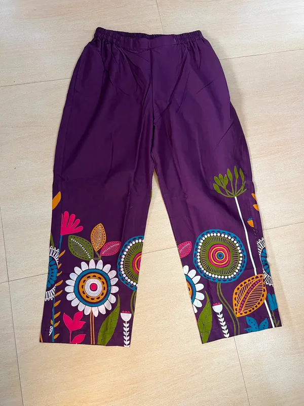 Purple_Cotton_Straight_Floral_Print_Kurta_Pant_Set_For_Women