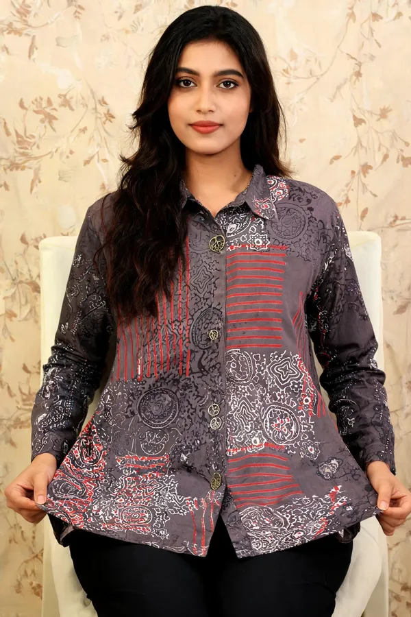Grey_Cotton_Printed_Casual_Shirt_For_Women