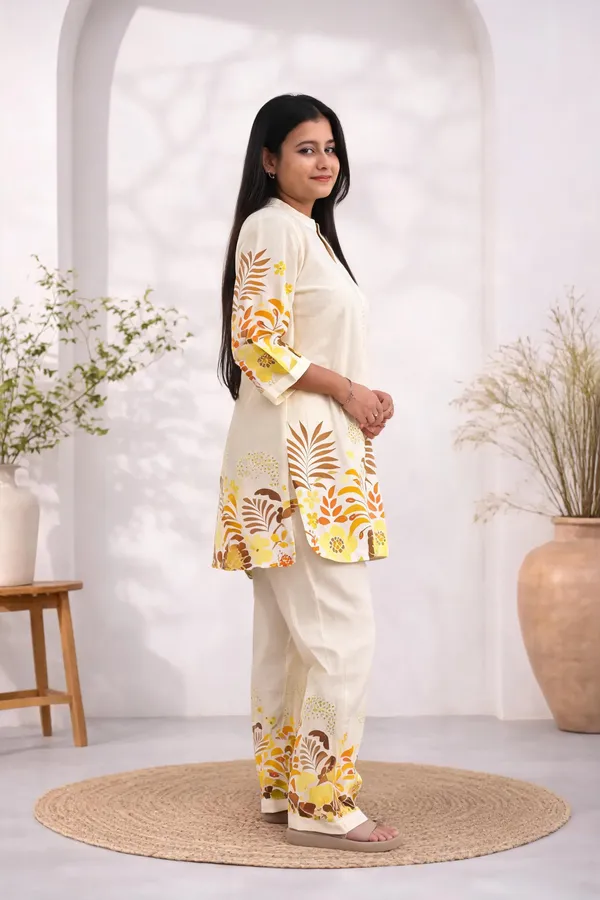Golden_Cotton_Embroidered_Co_Ord_Set_For_Women
