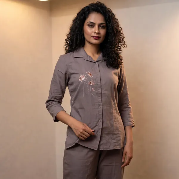 Light_Brown_Cotton_Floral_Embroidered_Co_Ord_Set_For_Women