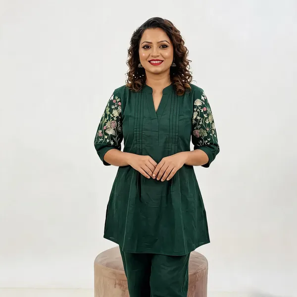 Emerald_Green_Linen_Cotton_Embroidered_Co_Ord_Set_For_Women