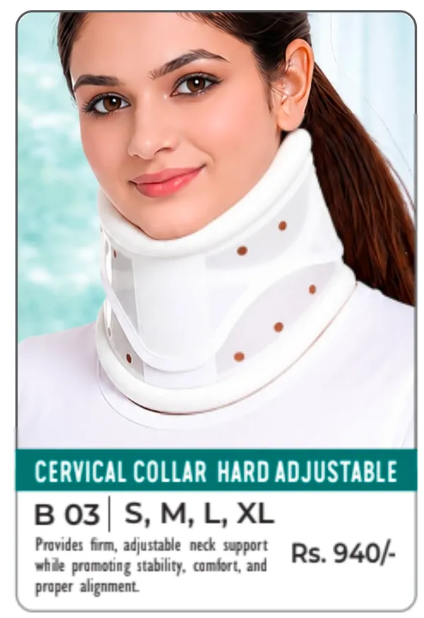 White_Adjustable_Hard_Cervical_Collar_Neck_Support
