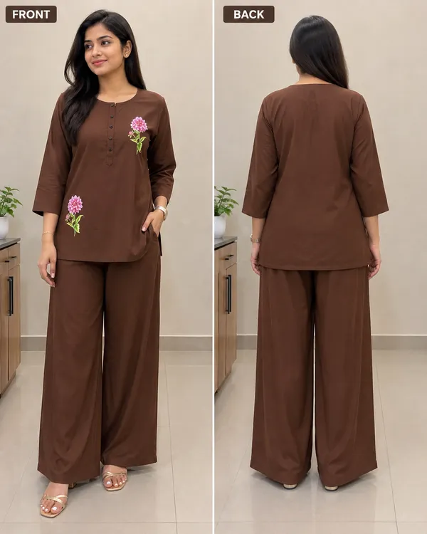 Brown_Sui_Dhaga_Slub_Relaxed_Fit_Co-Ord_Set_For_Women