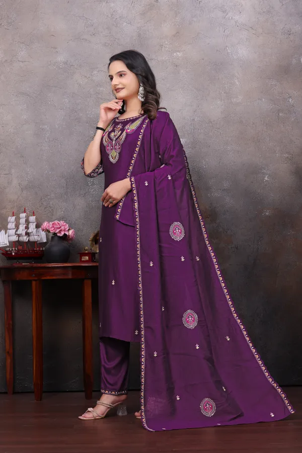 Purple_Gaji_Silk_Kurta_Set_For_Women