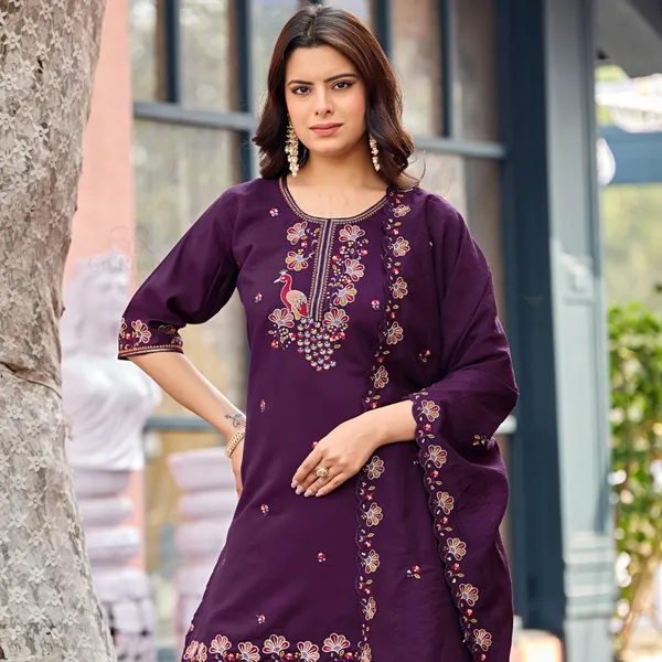 Purple_Roman_Silk_Ethnic_Kurta_Set_For_Women