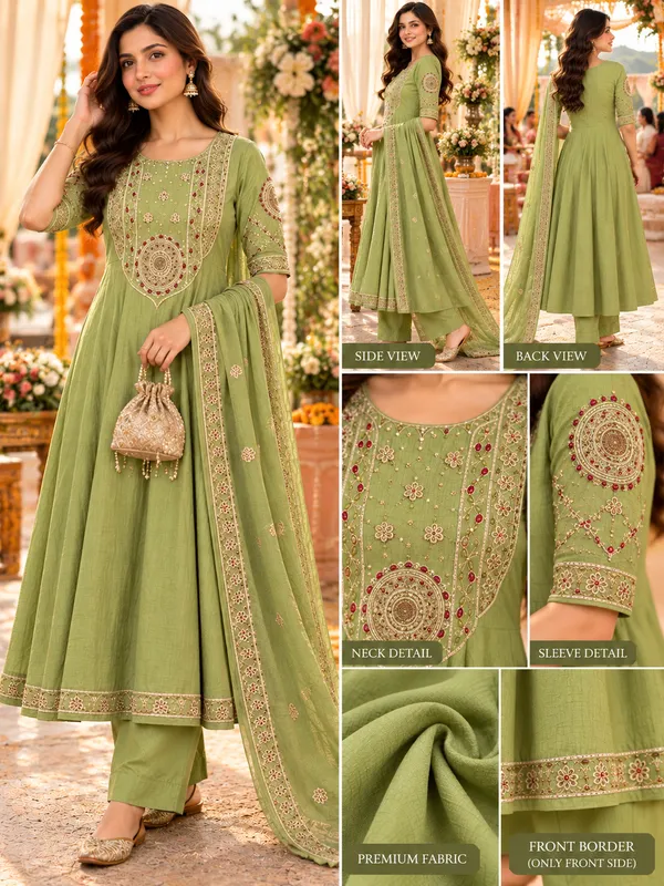 Green_Coral_Kurta_Set_For_Women