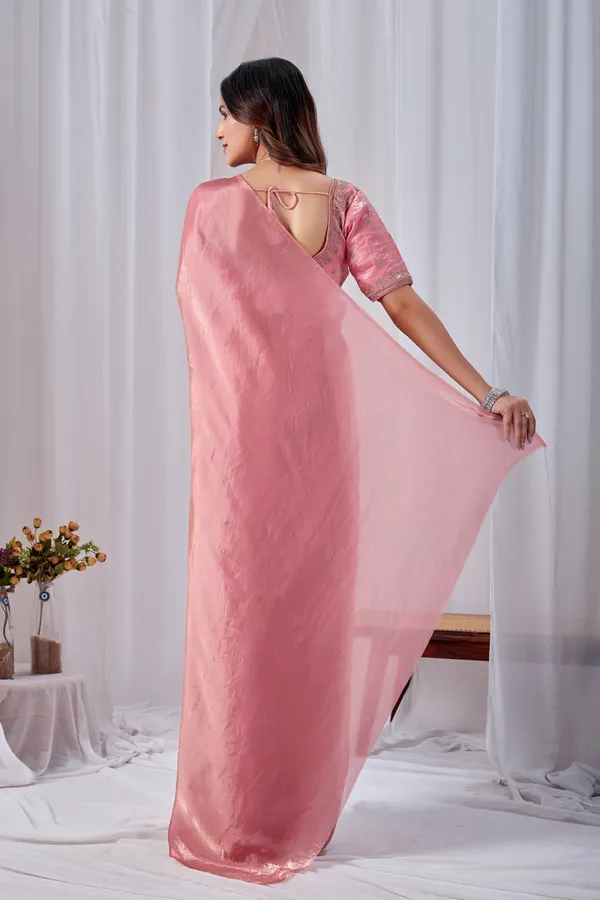 Pink_Fancy_Satin_Saree_With_Blouse_For_Women