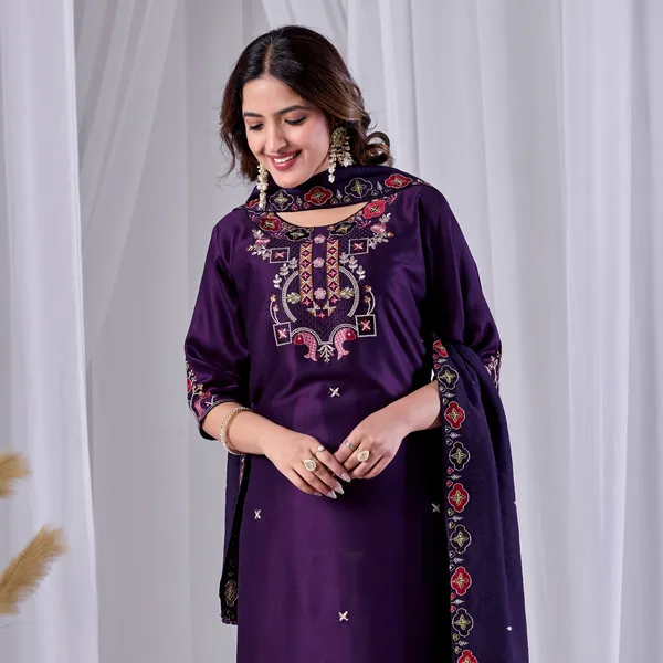 Purple_Gaji_Cotton_Straight_Suit_Set_For_Women