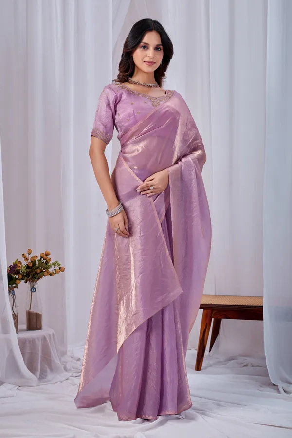 Lavender_Fancy_Satin_Saree_With_Blouse_For_Women