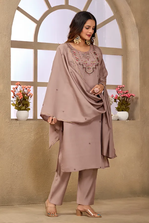Mauve_Roman_Fancy_Lining_Kurta_Set_For_Women