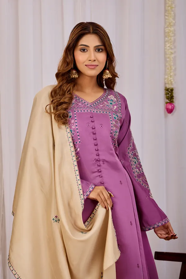 Purple_Two_Tone_Roman_Silk_Anarkali_Suit_Set_For_Women