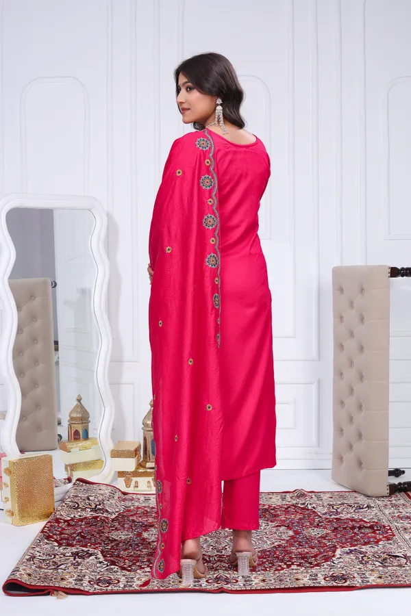 Pink_Gaji_Silk_Straight_Kurta_Set_For_Women