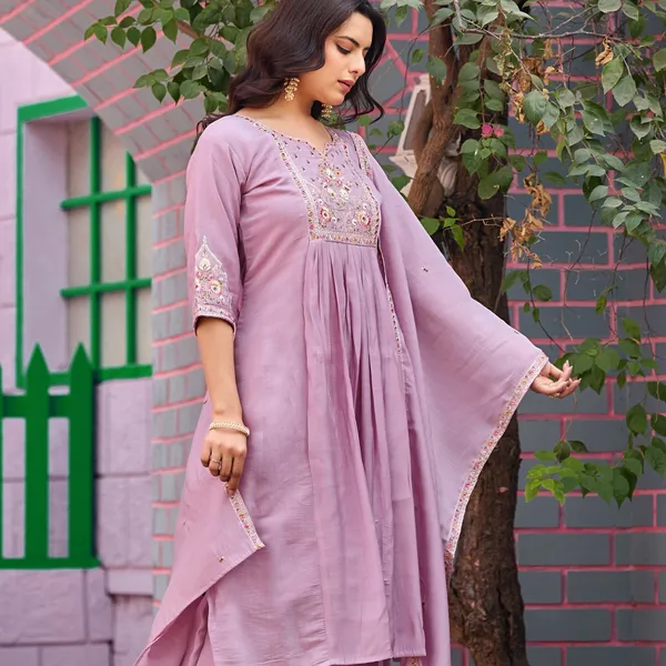 Lilac_Mal_Chanderi_Anarkali_Suit_Set_For_Women