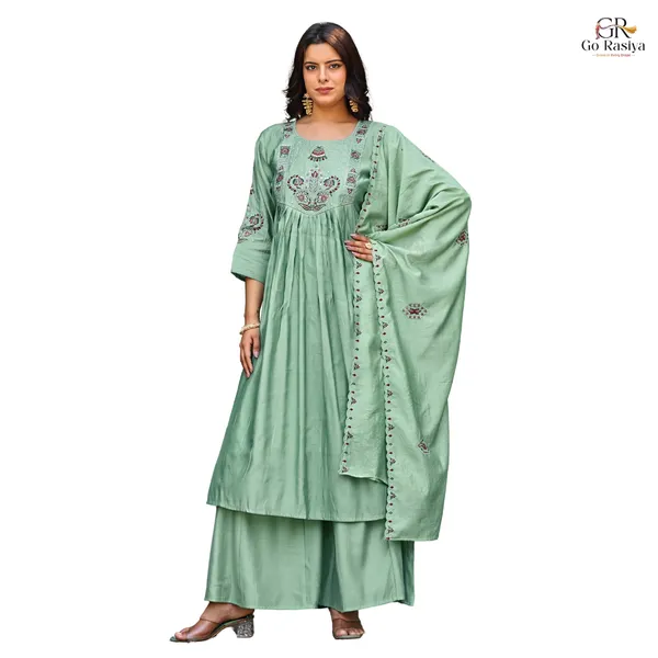 Mint_Green_Roman_Silk_Kurta_Set_For_Women
