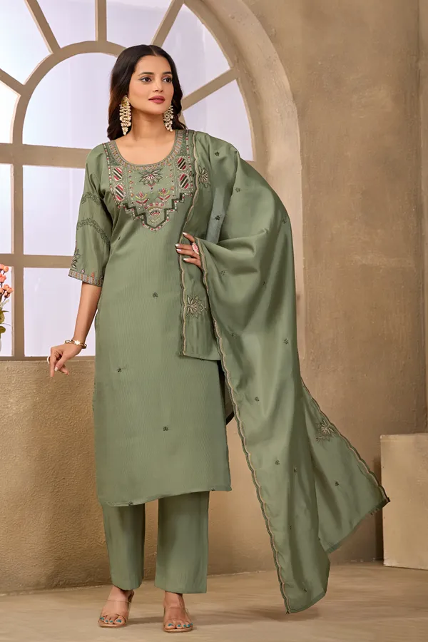 Olive_Green_Roman_Fancy_Lining_Ethnic_Suit_Set_For_Women