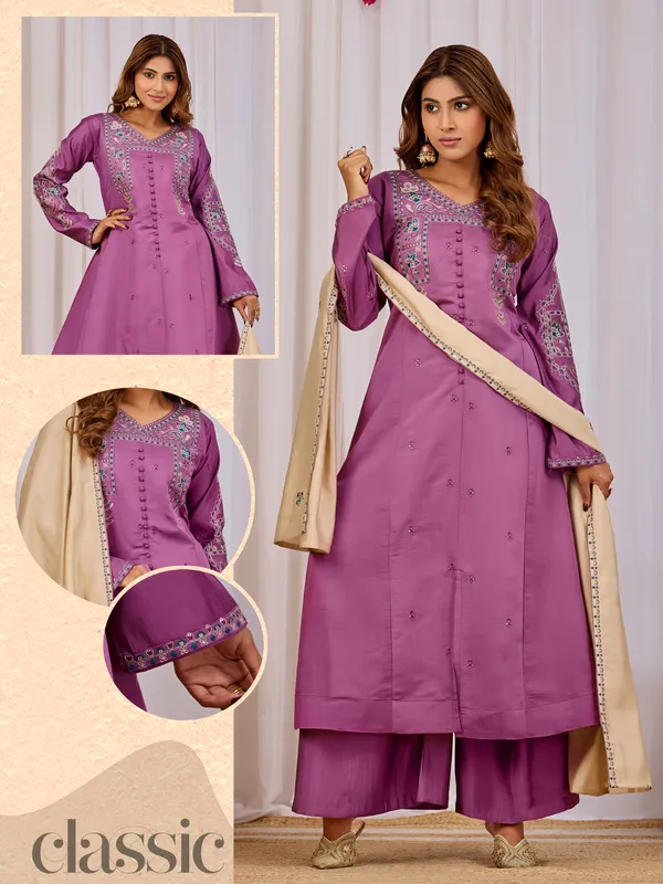 Purple_Two_Tone_Roman_Silk_Anarkali_Suit_Set_For_Women